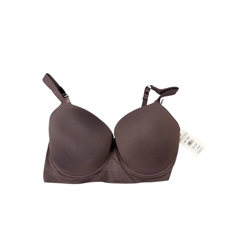 Nautica Intimates Womens 40DD Everyday T-Shirt Bra Mauve Underwire MSRP $58‎